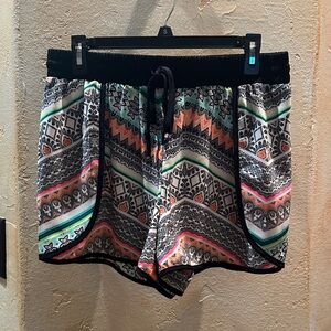 Gianni Bini Multicolor Patterned Athletic Shorts